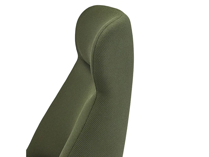 Fauteuil haut dossier pieds métal en tissu DINS