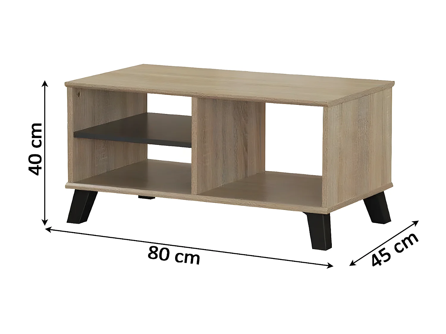 Mesa de Centro DN, Blanco 80x40 cm