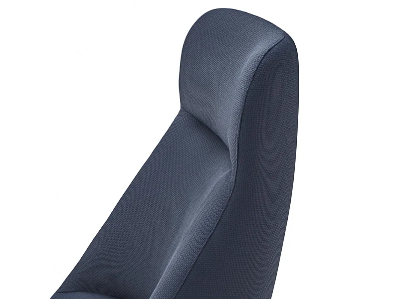 Fauteuil haut dossier pieds métal en tissu DINS