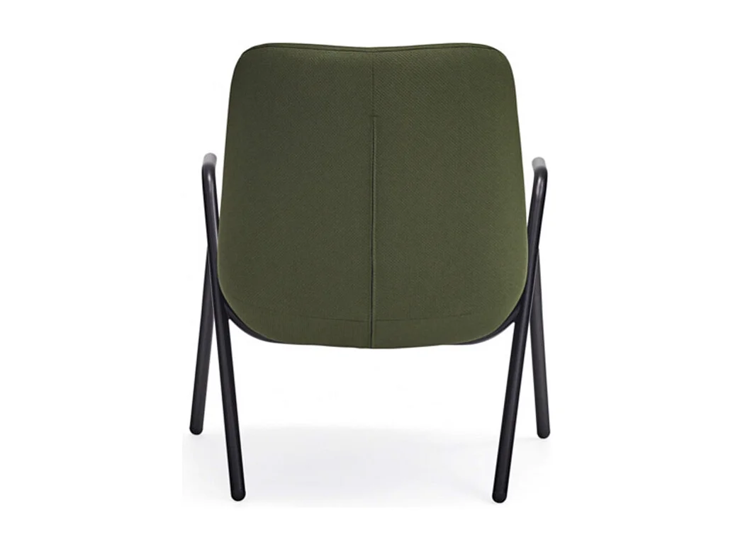 Fauteuil en tissu avec accoudoirs en métal DINS