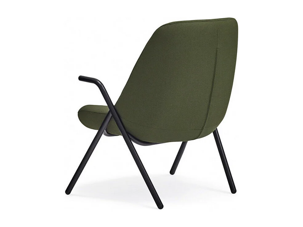 Fauteuil en tissu avec accoudoirs en métal DINS