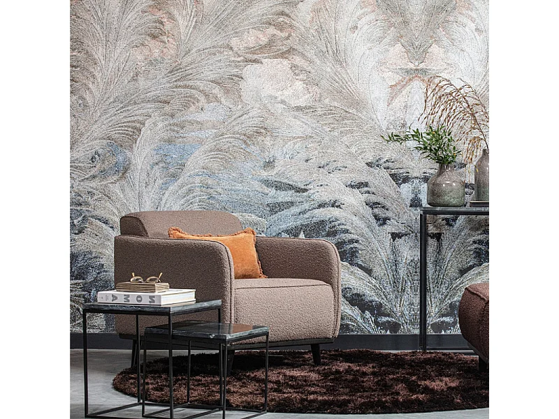 Petit fauteuil douillet en tissu bouclé STATEMENT