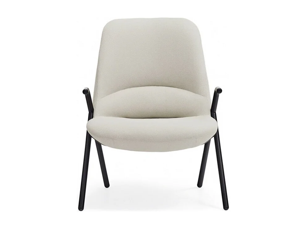 Fauteuil en tissu avec accoudoirs en métal DINS