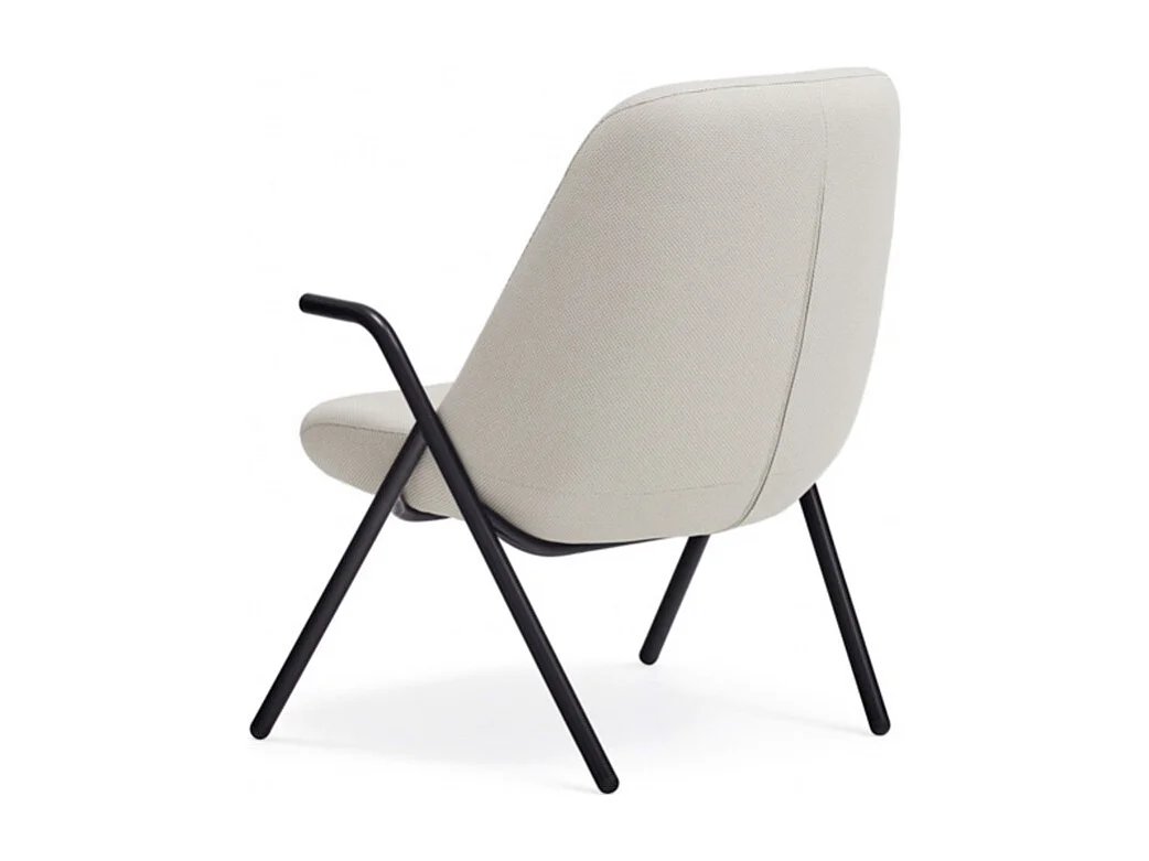 Fauteuil en tissu avec accoudoirs en métal DINS