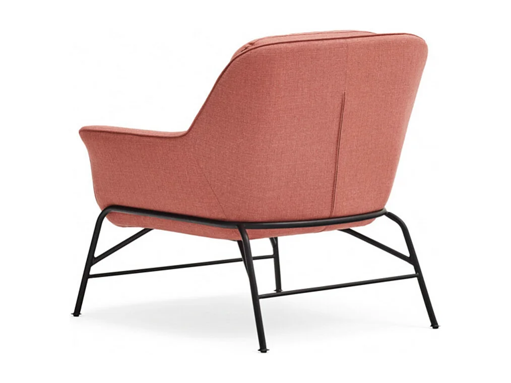 Fauteuil design en tissu pieds métal SADIRA