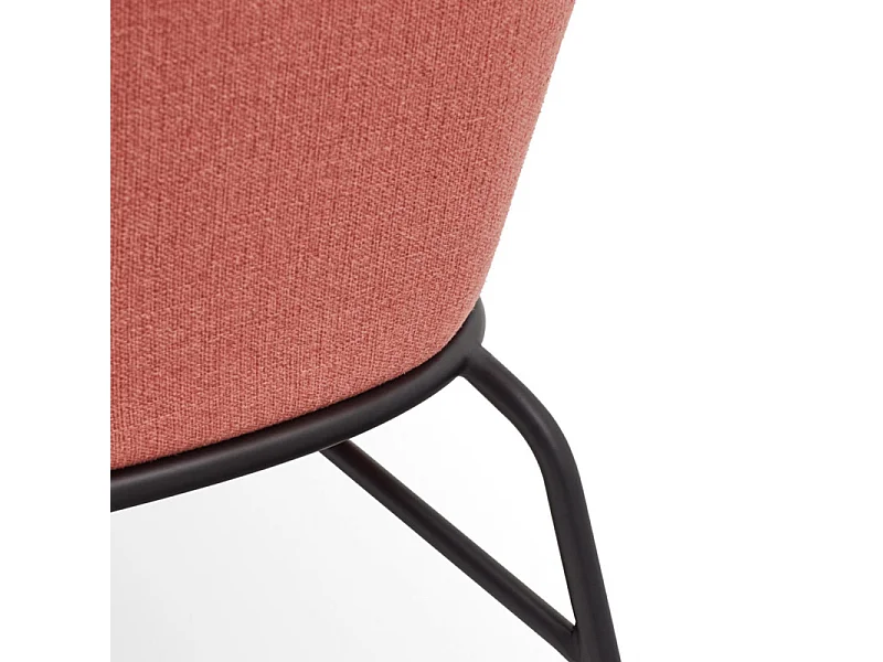 Fauteuil design en tissu pieds métal SADIRA