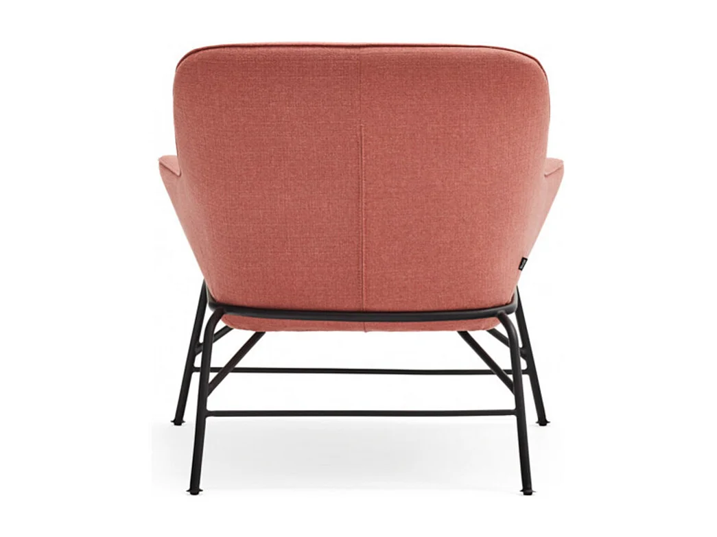 Fauteuil design en tissu pieds métal SADIRA