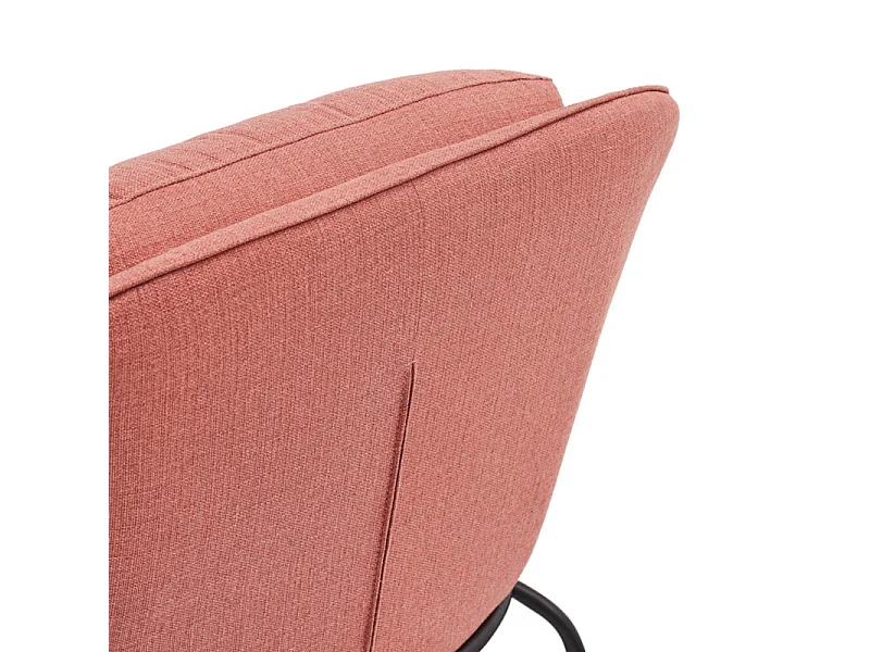 Fauteuil design en tissu pieds métal SADIRA