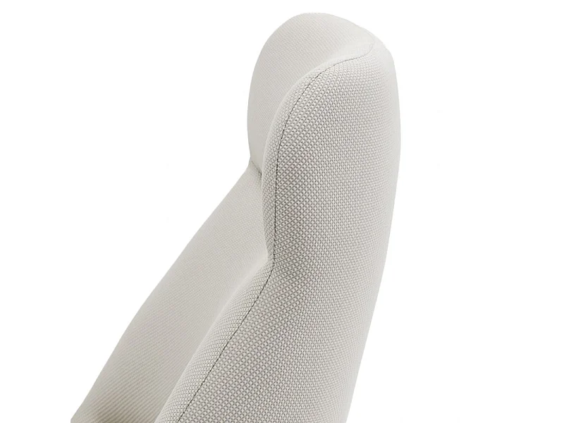 Fauteuil haut dossier pieds métal en tissu DINS