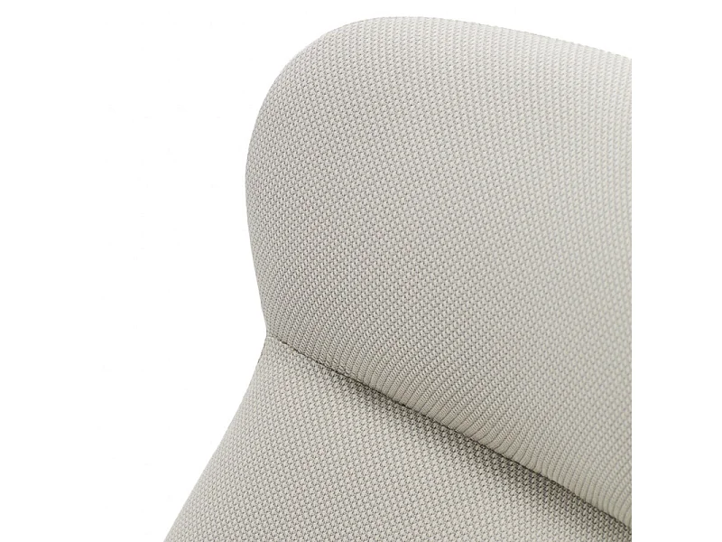 Fauteuil haut dossier pieds métal en tissu DINS