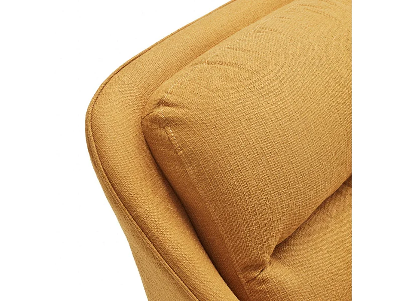 Fauteuil design en tissu pieds métal SADIRA