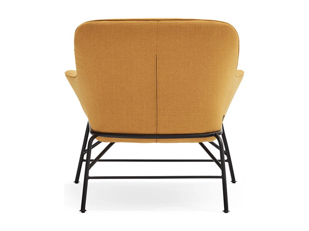 Fauteuil design en tissu pieds métal SADIRA