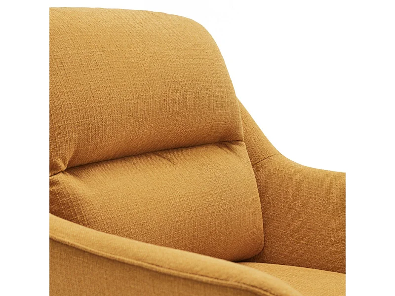 Fauteuil design en tissu pieds métal SADIRA