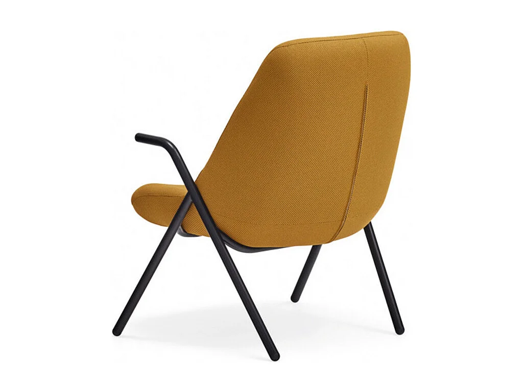 Fauteuil en tissu avec accoudoirs en métal DINS