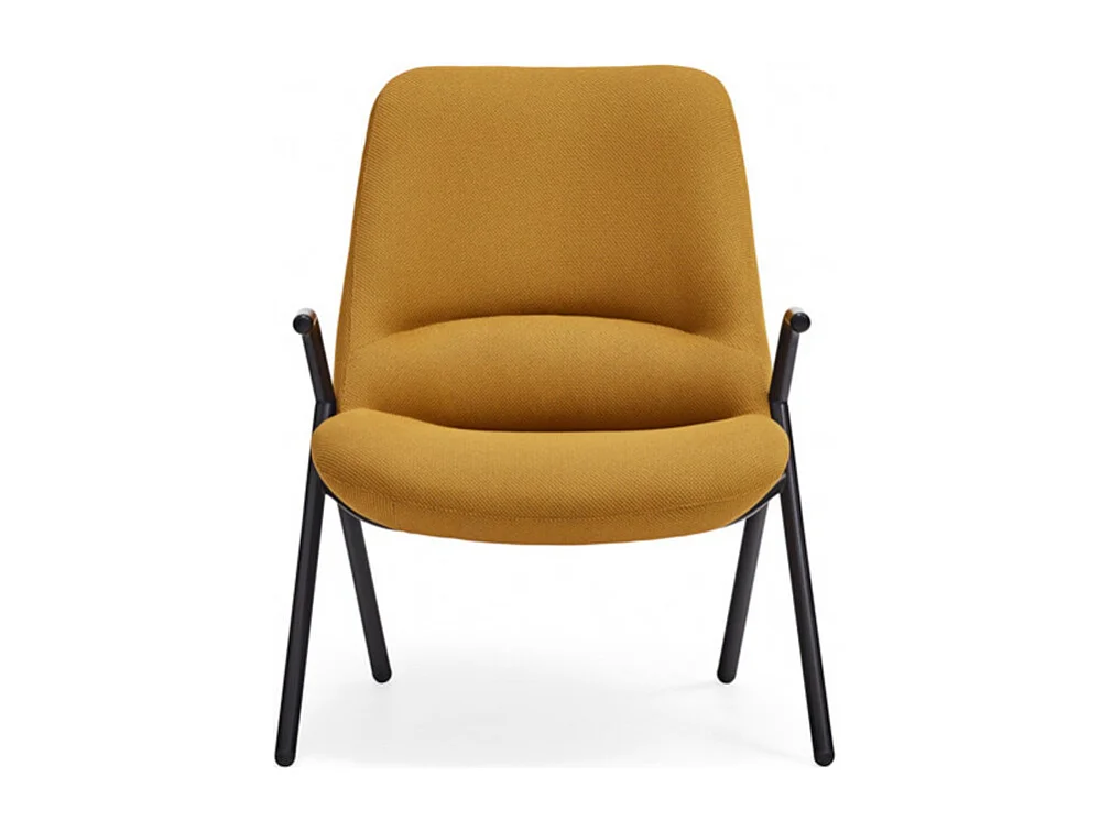 Fauteuil en tissu avec accoudoirs en métal DINS