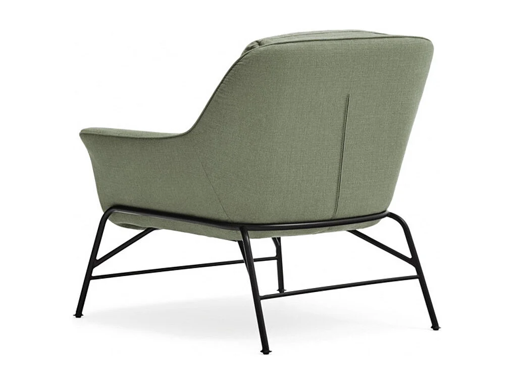 Fauteuil design en tissu pieds métal SADIRA