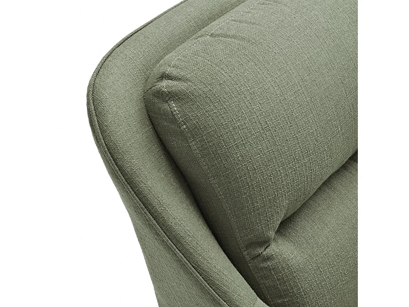 Fauteuil design en tissu pieds métal SADIRA