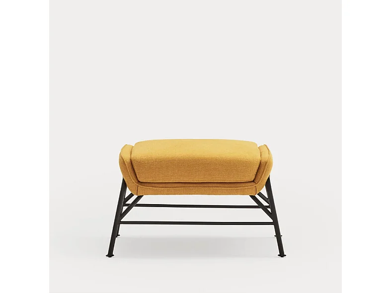 Repose-pieds en tissu avec structure métallique 69x43 h45