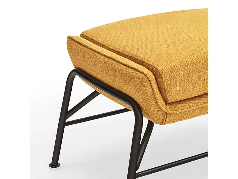 Repose-pieds en tissu avec structure métallique 69x43 h45