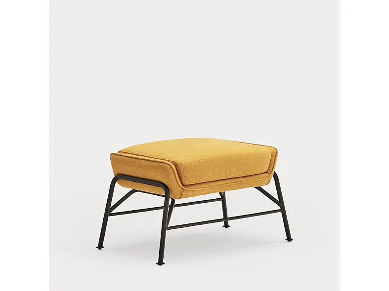 Repose-pieds en tissu avec structure métallique 69x43 h45