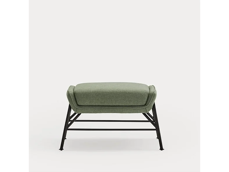 Rust-voeten in groene stof met metalen structuur 69x43 h45