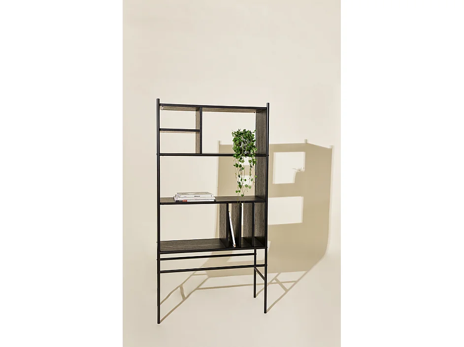 Hübsch Estantería Divide Madera Fresno Negro