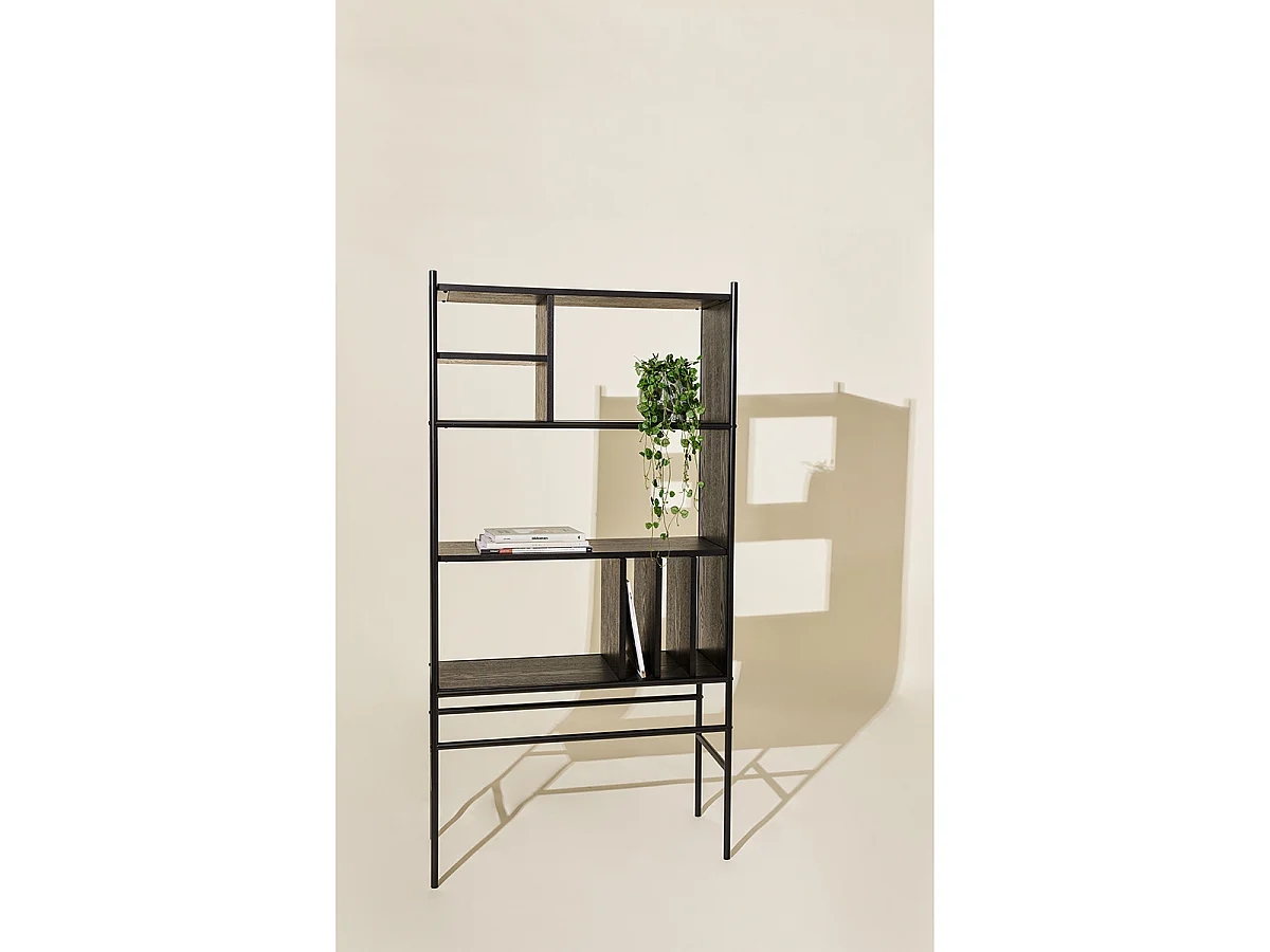 Hübsch Estantería Divide Madera Fresno Negro