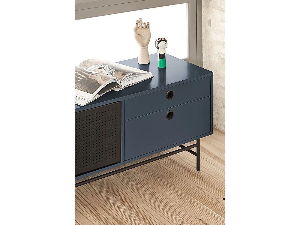 Meuble TV bleu 180x40 cm