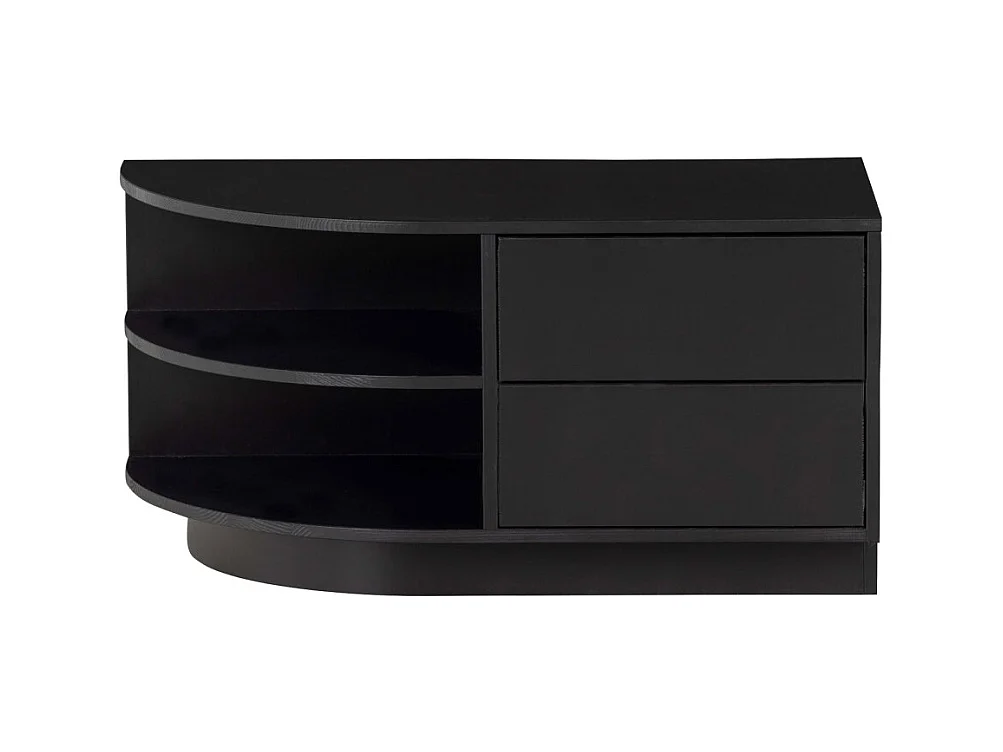 Finca - Meuble TV 2 tiroirs en bois L78cm - Noir