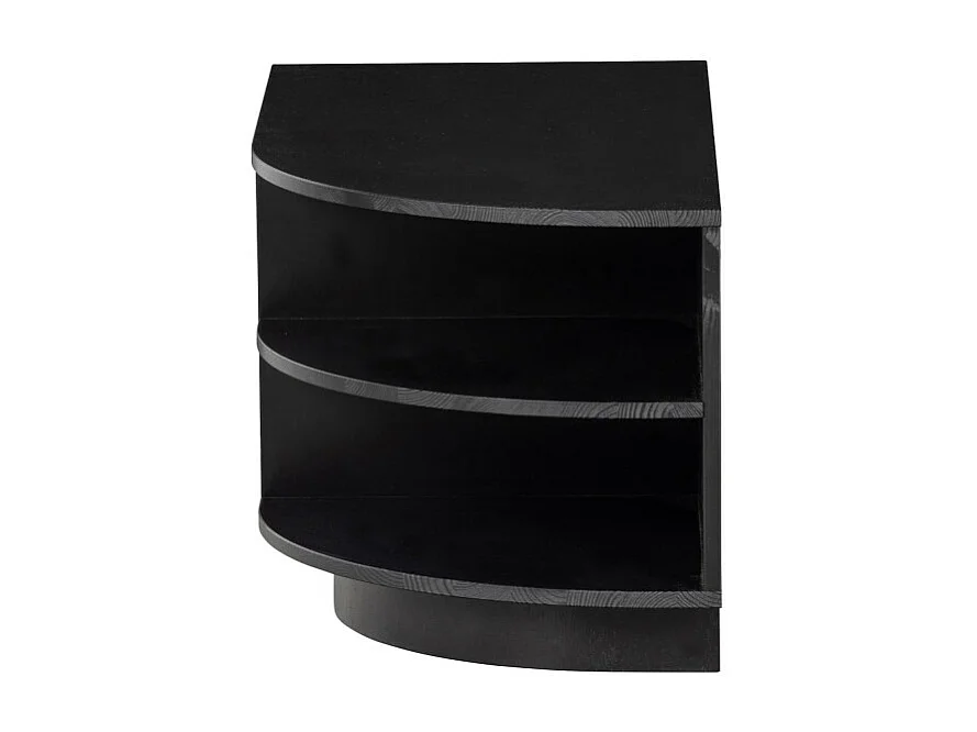 Finca - Meuble TV 2 tiroirs en bois L78cm - Noir