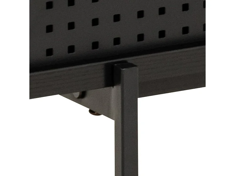 Angus TV Tisch 2 Schiebetüren, Esche dekor schwarz.