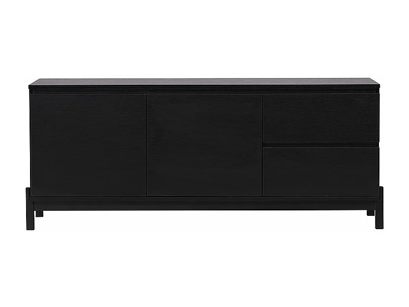 Meuble TV 2 Portes & 2 Tiroirs "Corpus" 138cm Noir