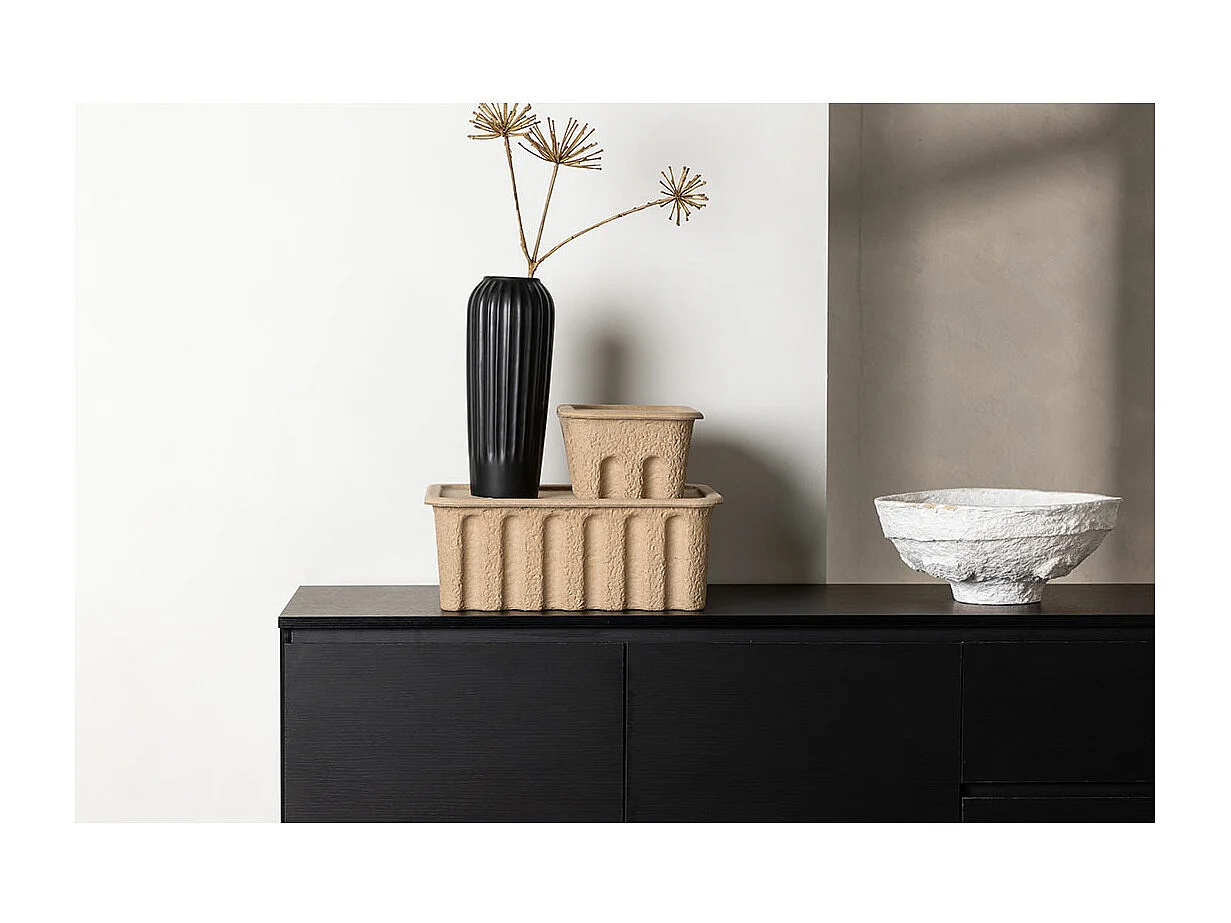 Meuble TV 2 Portes & 2 Tiroirs "Corpus" 138cm Noir