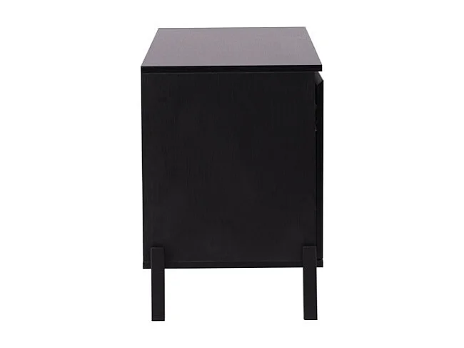 Meuble TV 2 Portes & 2 Tiroirs "Corpus" 138cm Noir