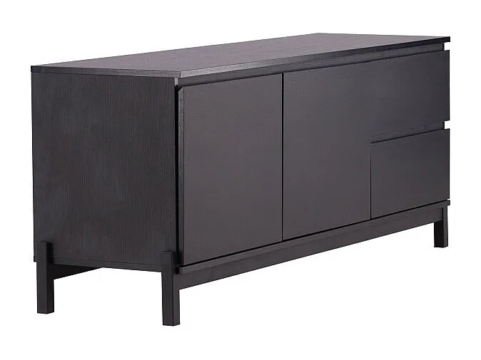 Meuble TV 2 Portes & 2 Tiroirs "Corpus" 138cm Noir