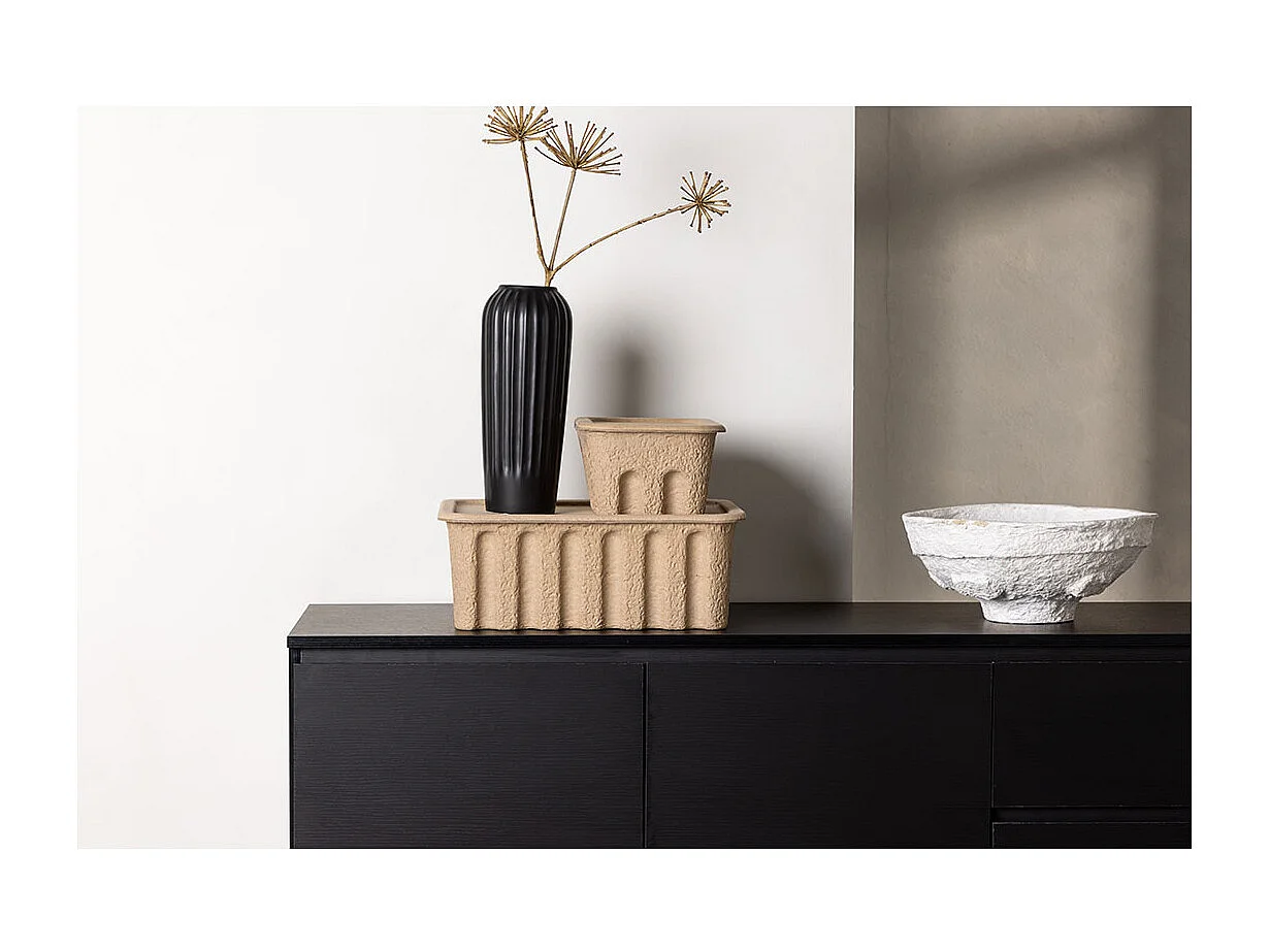 Meuble TV 2 Portes & 2 Tiroirs "Corpus" 138cm Noir