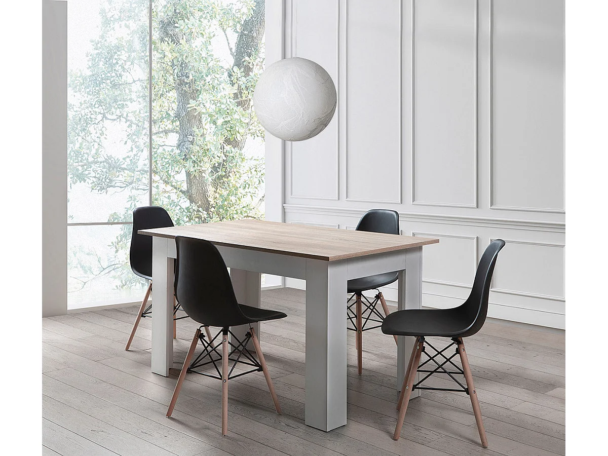 Pacote de mesa de jantar ou cozinha + 4 cadeiras estilo nórdico