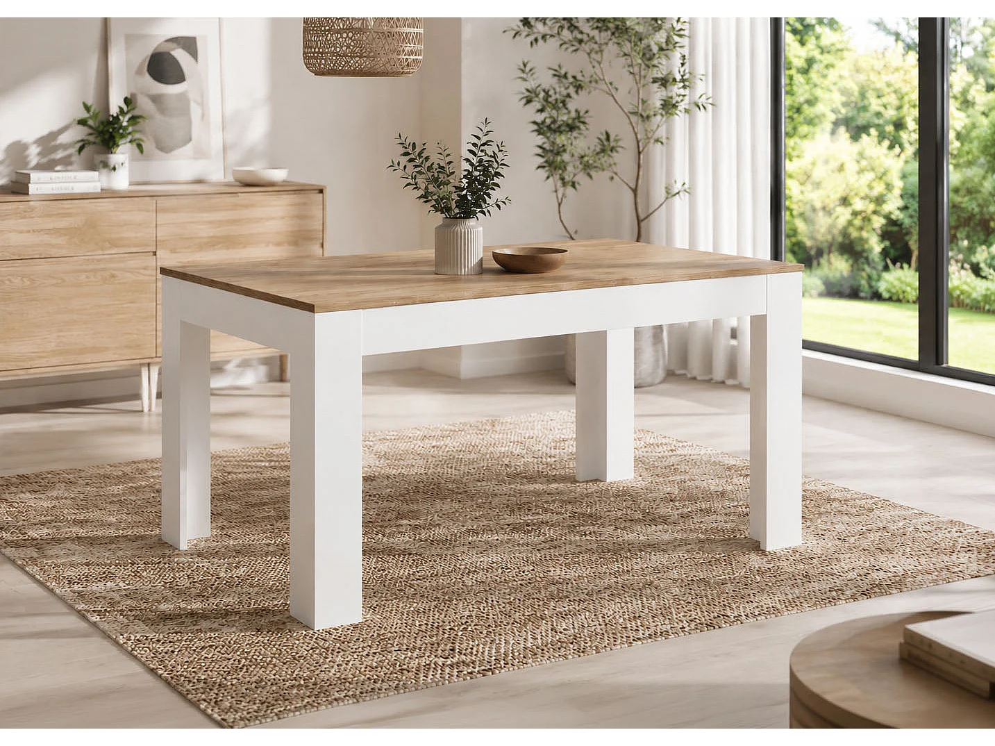 Mesa Extensível de Jantar ou Cozinha Mira 178cm, Branco