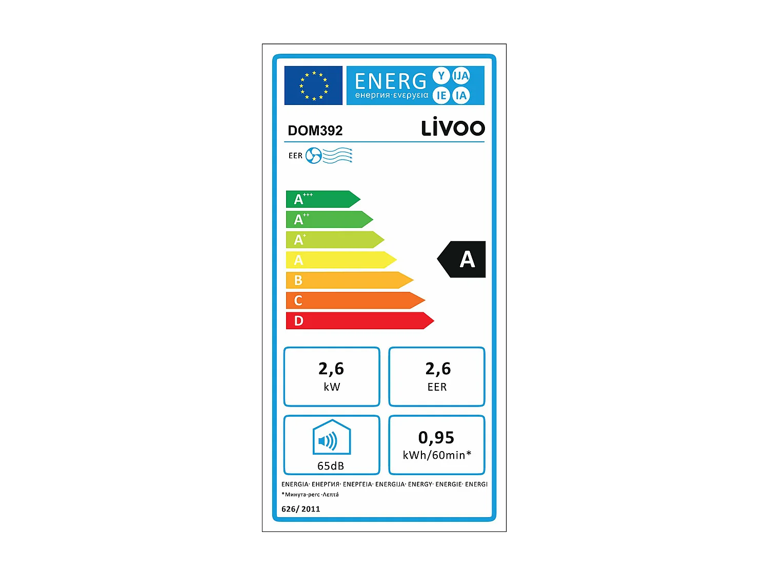 Livoo Climatiseur mobile monobloc 2600w 30m² - dom392