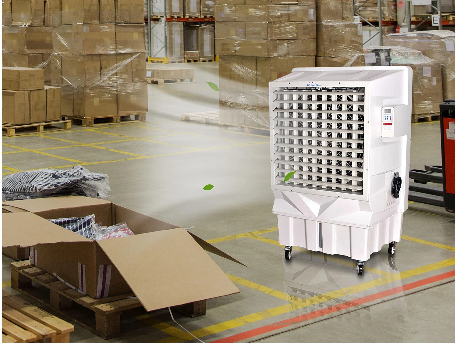 Rafraîchisseur par évaporation à haut débit et réservoir de 100L