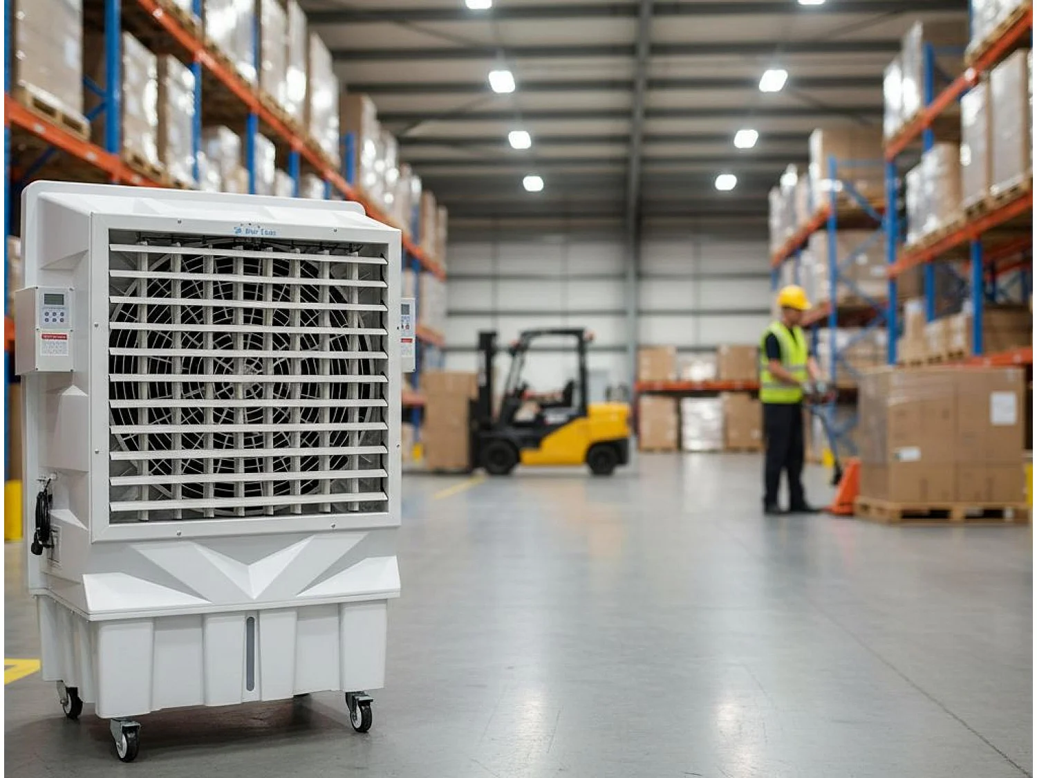 Rafraîchisseur par évaporation à haut débit et réservoir de 100L