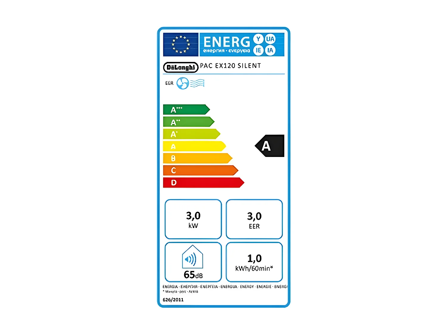 Delonghi Climatiseur mobile monobloc 3000w 44m2 avec kit - pacex120silent