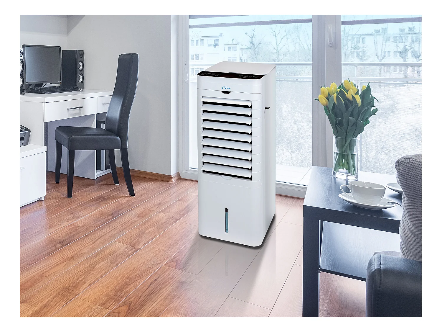 Verdampingskoeler met zeer laag verbruik en verwarming