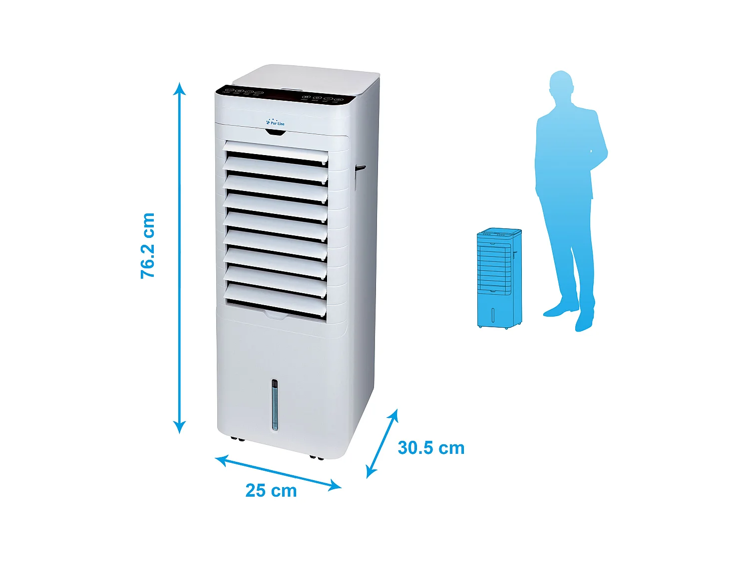 Verdampingskoeler met zeer laag verbruik en verwarming