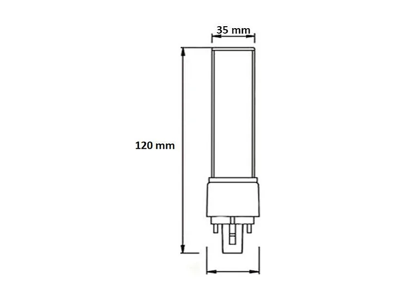 Ampoule LED G24 7W 700lm 2700K Blanc chaud