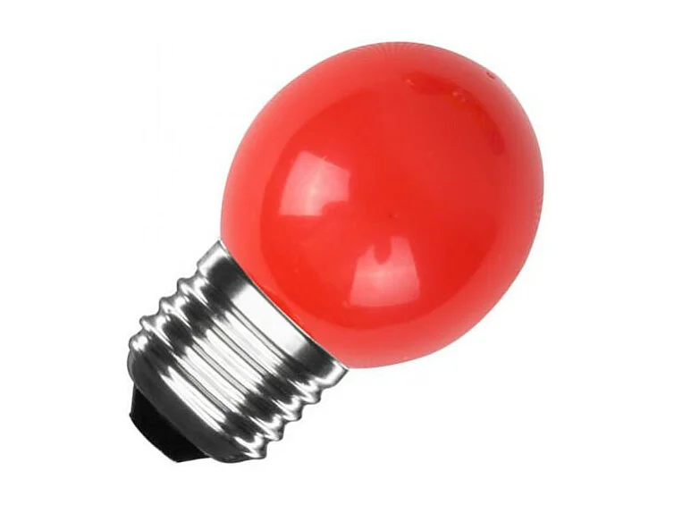 Pack 4 Ampoules LED E27 3W 300 lm G45 Rouge Rouge