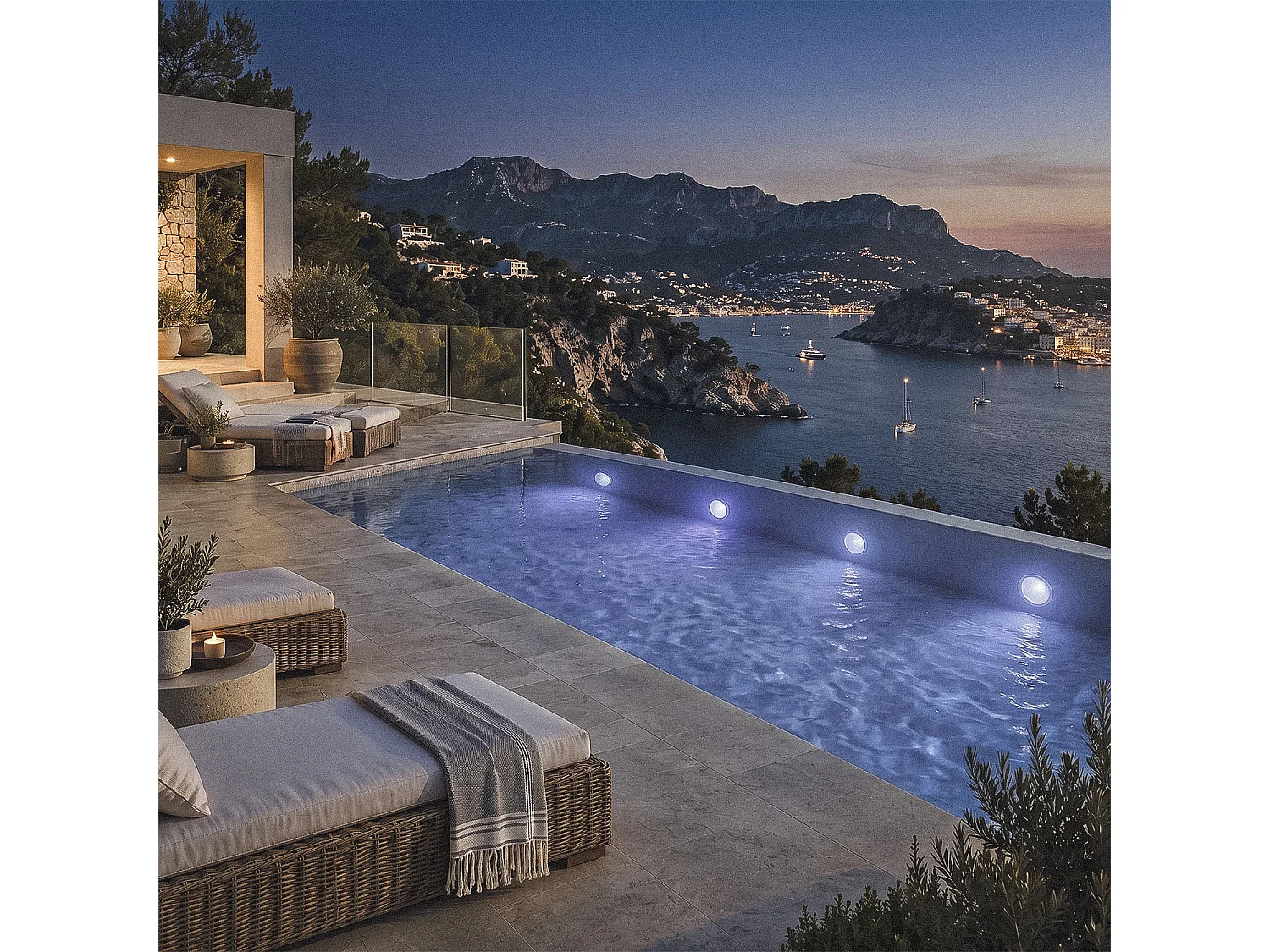 Lampadina LED RGB Sommergibile per Piscina 12 V AC 18 W IP68 PAR56 RGB