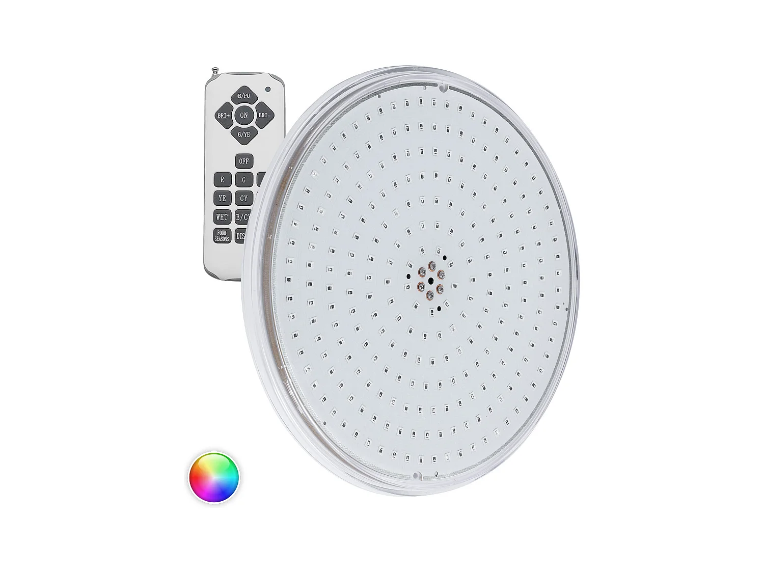 Ampoule LED Piscine Slim Submersible PAR56 RGB 12V AC 20W IP68  Sans télécommande RGB
