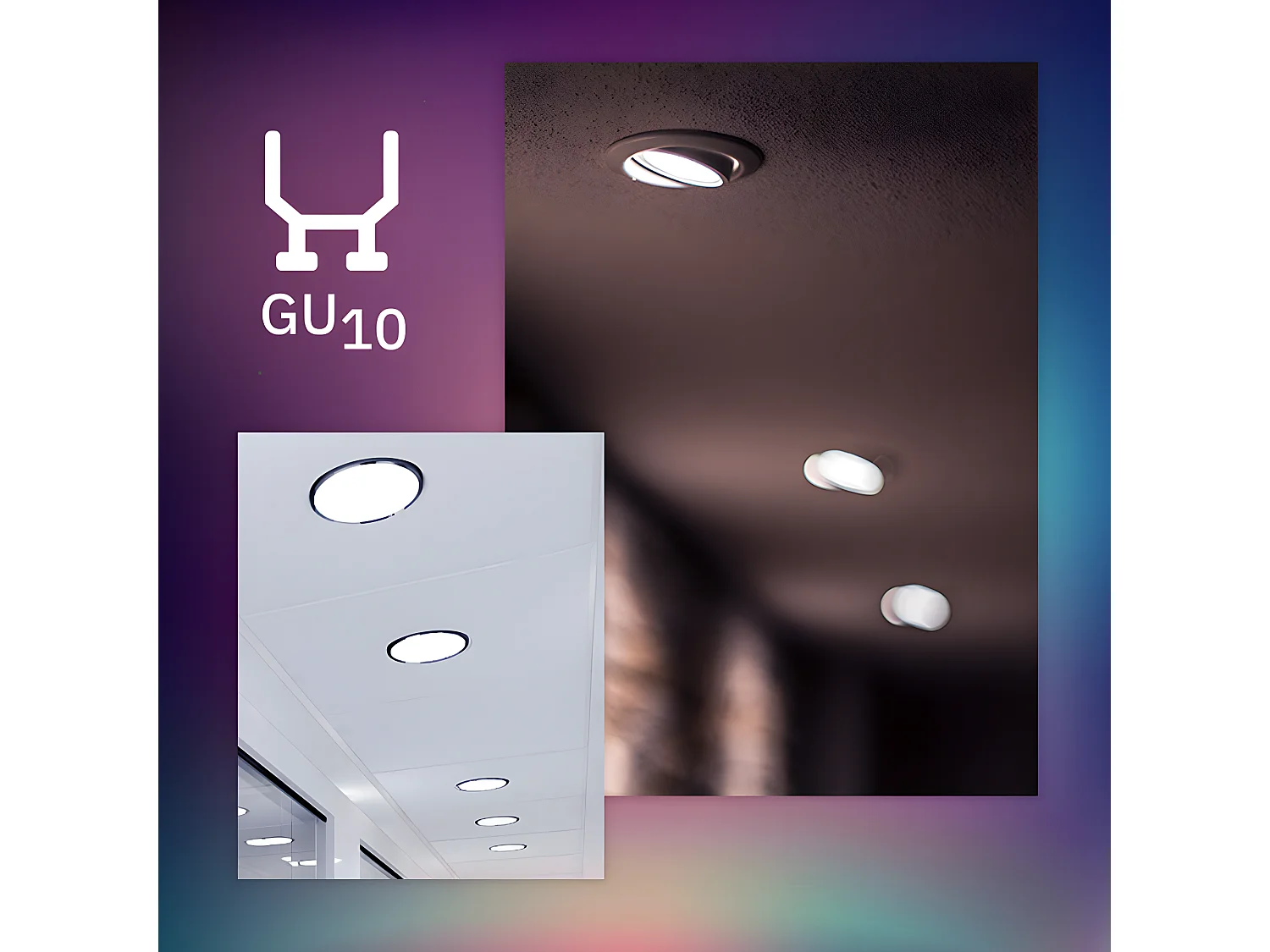 Ampoule LED GU10 Crystal 7W  Blanc Chaud 2800K - 3200K