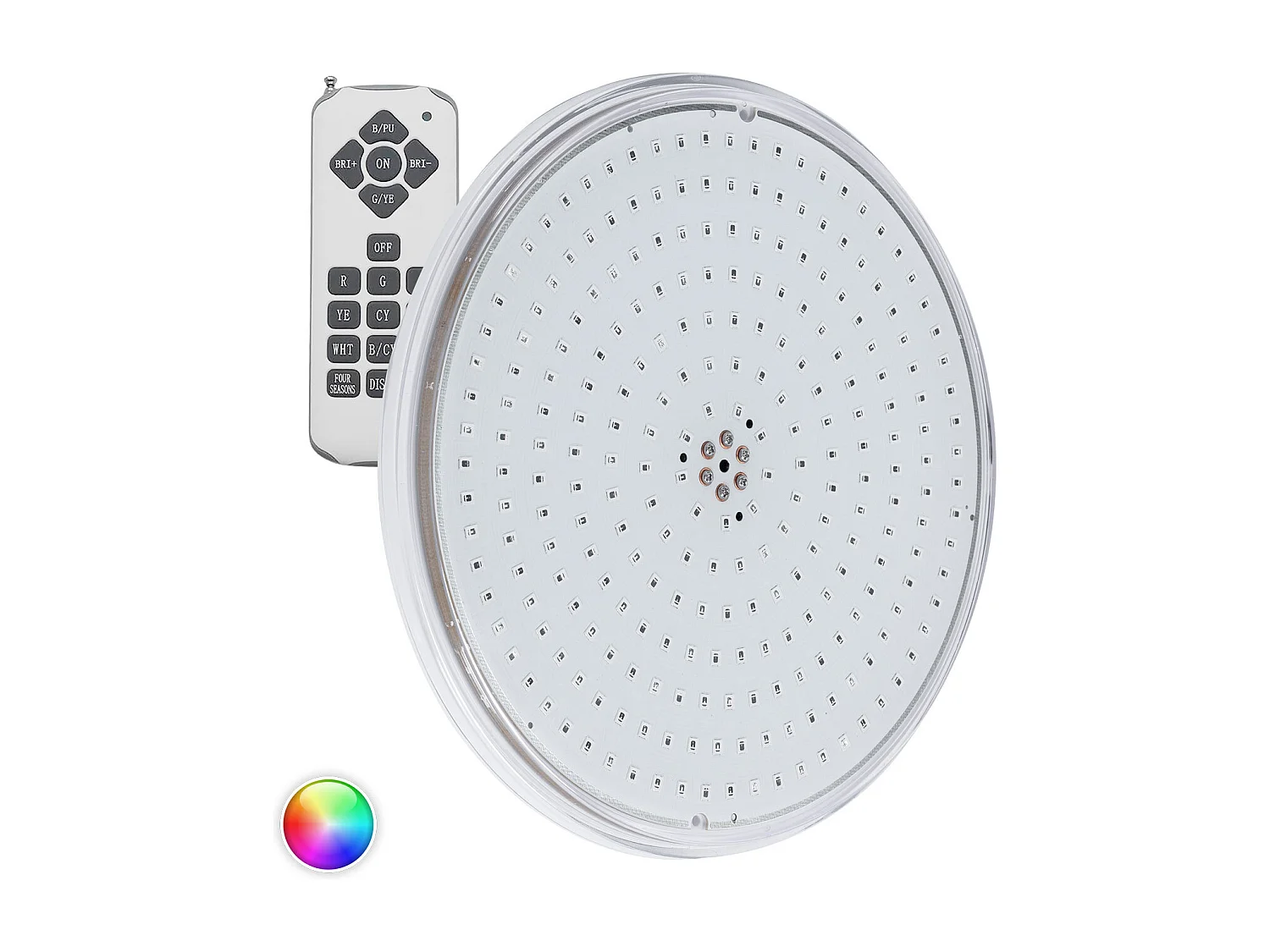 Lampadina LED per Piscine RGB Sommergibile Slim 12V AC 20W IP68 PAR56 Telecomando RF RGB